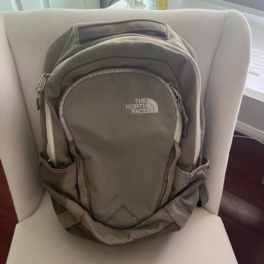 Tan North face backpack